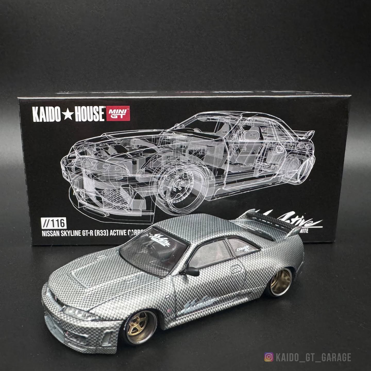 Kaido House KHMG116 Nissan Skyline GT-R (R33) Active Carbon R V1 (CHASE)