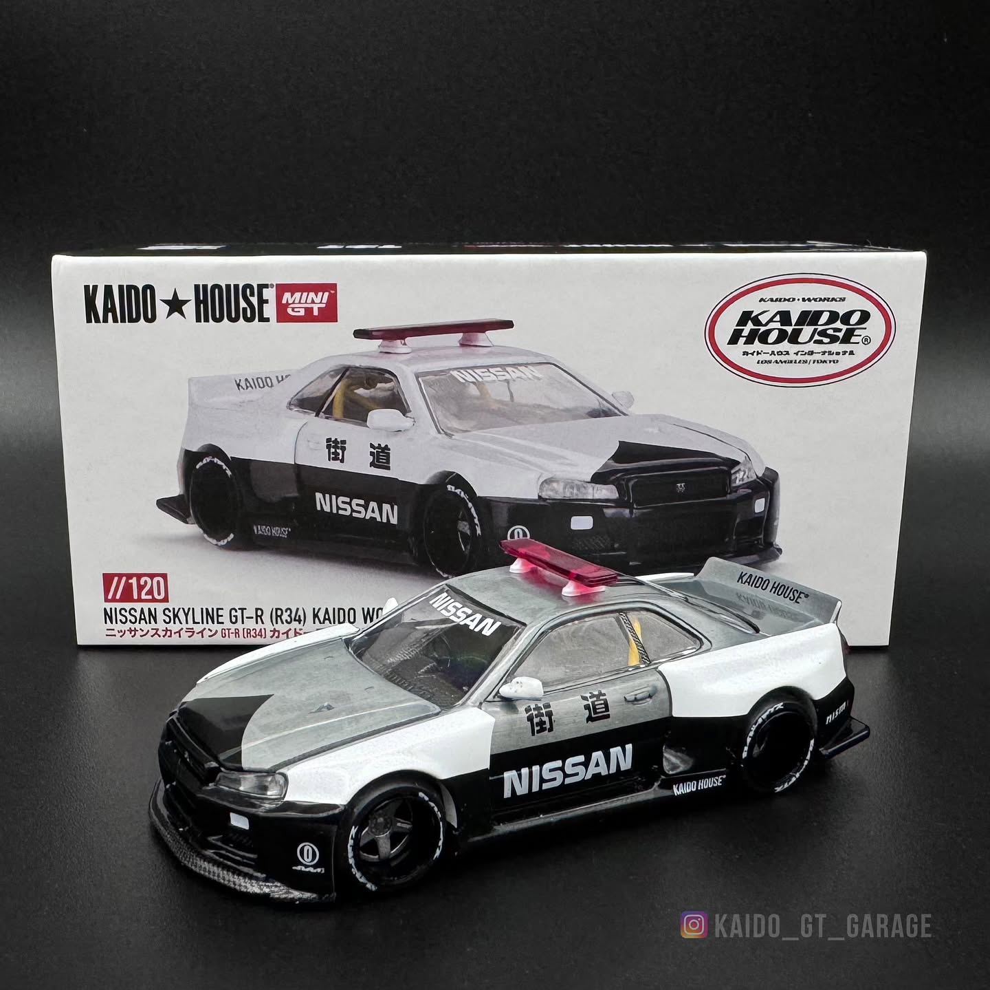 Kaido House KHMG120 Nissan Skyline GT-R (R34) KAIDO WORKS V2 Aero Japan Police (CHASE)