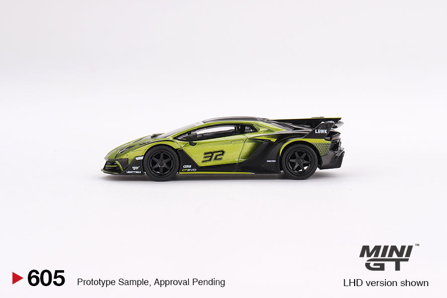 Mini GT MGT00605 Lamborghini LB-Silhouette WORKS Aventador GT EVO Lime