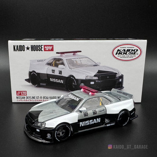 Kaido House KHMG120 Nissan Skyline GT-R (R34) KAIDO WORKS V2 Aero Japan Police (CHASE)