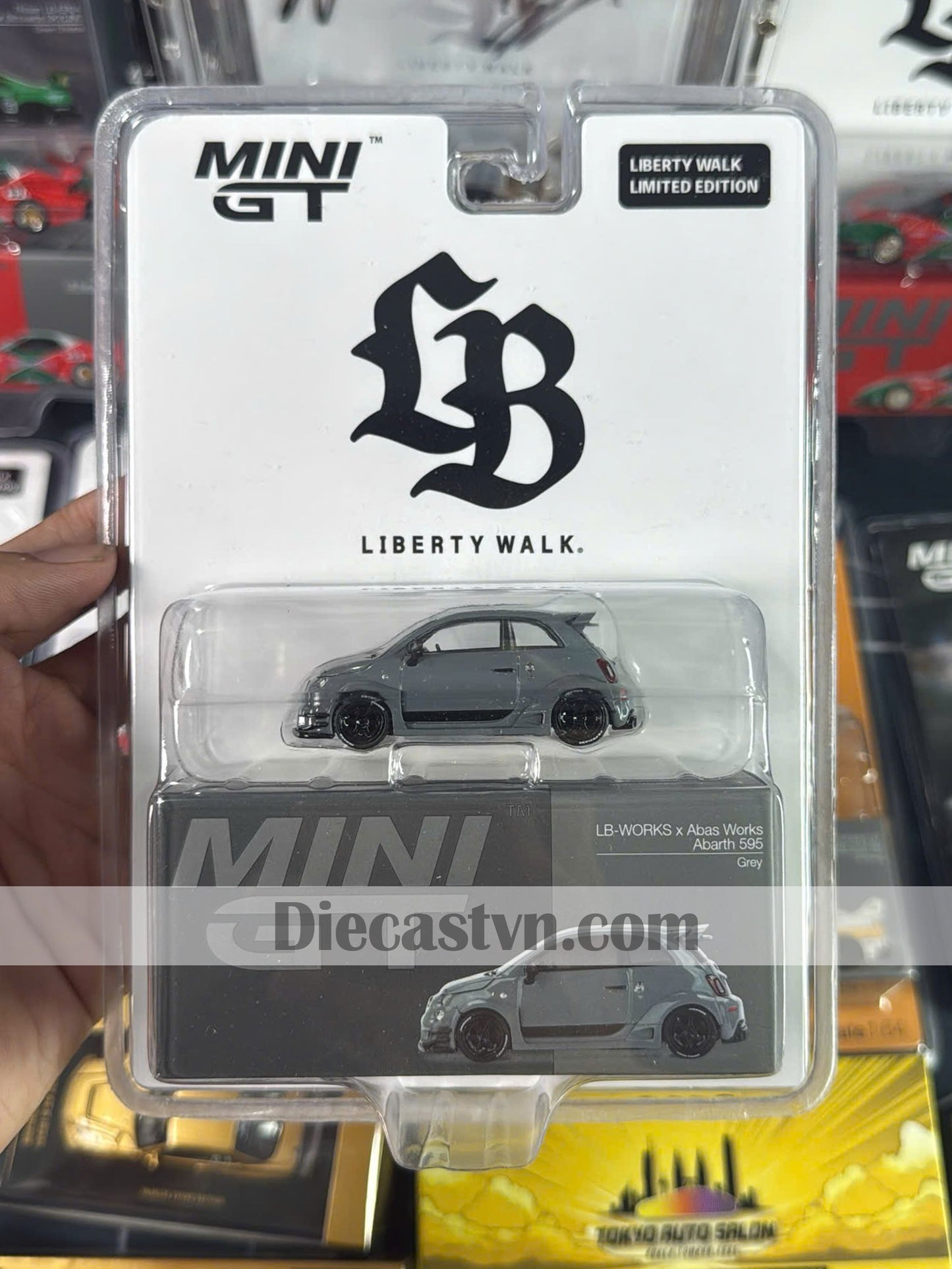Mini GT MGT00995 Abarth 595 LB-WORKS x Abas Works Grey
