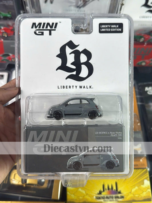 Mini GT MGT00995 Abarth 595 LB-WORKS x Abas Works Grey